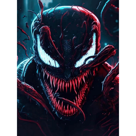 5D Diamond Painting Kits for Adults Venom DIY Rhinestone Embroidery Set Paint with Diamonds Art by Number Kits Cross Stitch Home Wall Craft Decoration 12X16 inch