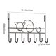 thumbnail image 3 of Gancho metálico para puertas - Organizador de perchas de puerta sin agujeros de 16,14x8,66 pulgadas con ganchos en forma de U para abrigo, gorra, bolsa - blanco o marrón, 3 of 6