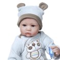 thumbnail image 4 of Muñeca Reborn realista y flexible con pelo enraizado a mano, juguete para dormir para niños pequeños Tmvgtek libre de BPA, 4 of 9