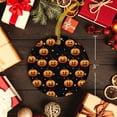 thumbnail image 5 of Halloween Pumpkin Ghost Face Christmas Ceramic Ornament 2025,3" Round Xmas Tree Hanging Accessories with Gold Ribbon,Horror Theme Orange Black Pendant Ornaments for Holiday Gift Home Party Decor, 5 of 5