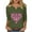 814I-Army Green, variant on NSLGXD Women's Breast Cancer Awareness 3/4 Sleeve Shirts Casual V Neck Pink Ribbon Print Spread The Hope Tee Tops Fall Lightweight Pullover Shirts