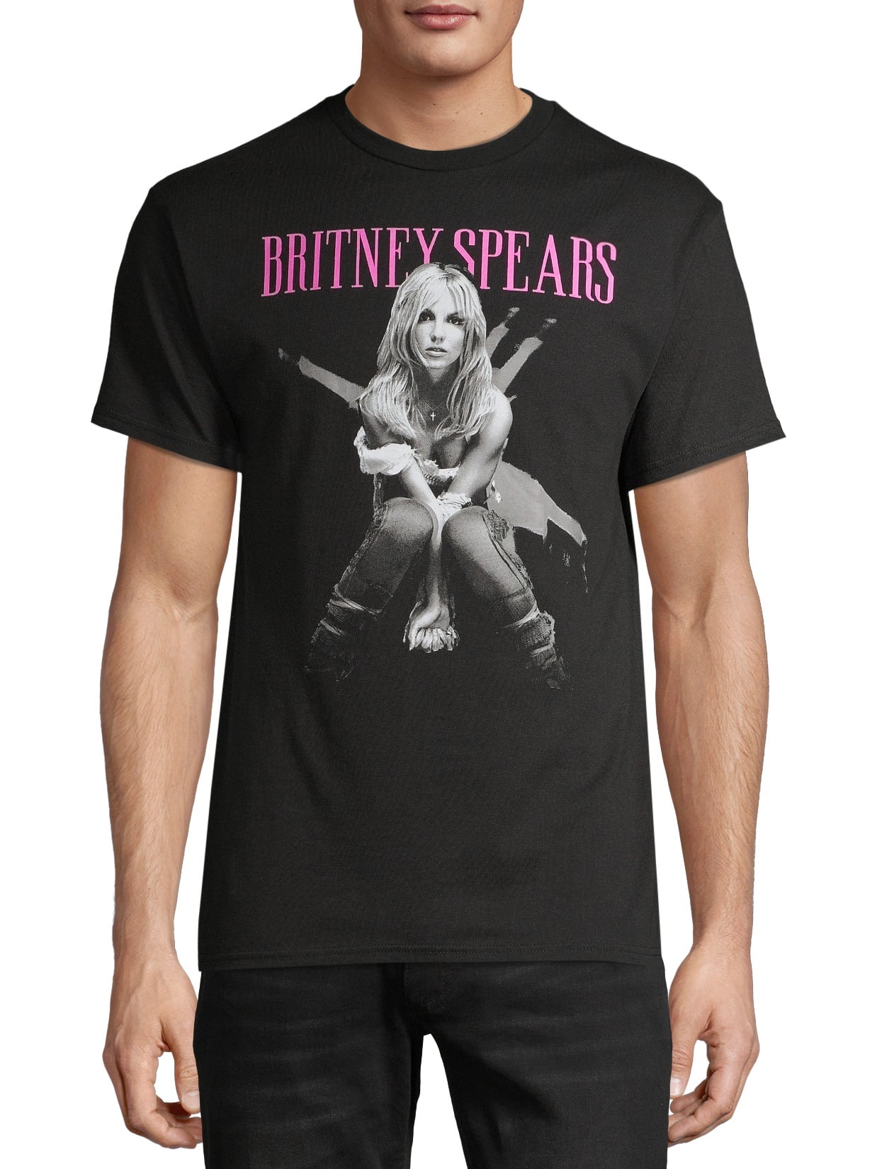 Ledsager Nødvendig Fader fage Britney Spears Concert Sepia Men's and Big Men's Graphic T-shirt -  Walmart.com