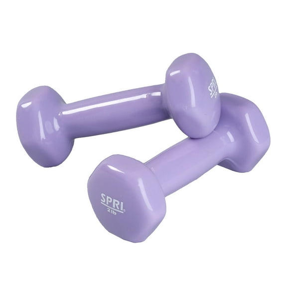SPRI Deluxe Vinyl Dumbbells, Pair 1-20 Lbs.
