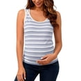 thumbnail image 2 of qolati Maternity Nursing Tank Tops with Built in Bra Women Sleeveless Casual Pregnancy Tee Ribbed Knit Crew Neck Workout Shirt Vest Gray L, 2 of 5