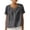 Dark Gray Tops, variant on Htigea Womens V-Neck Button Down T Shirts Summer Short Sleeve Solid Color Casual Loose Fit Tee Linen Tee for Beach Everyday Beige S