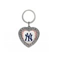 thumbnail image 1 of New York Yankees Bling Rhinestone Heart Key Chain, 1 of 1