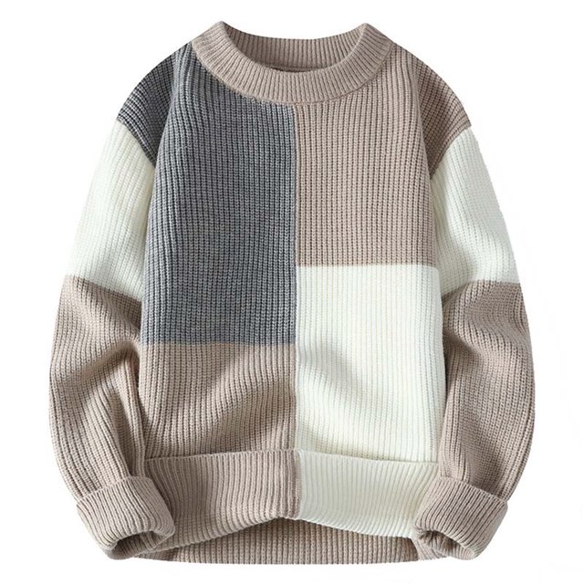 OJinShaWanO Red Jacket Men's Sweater Autumn/Winter New Thickened Bottom Knitted Sweater Warm Thread Clothes
