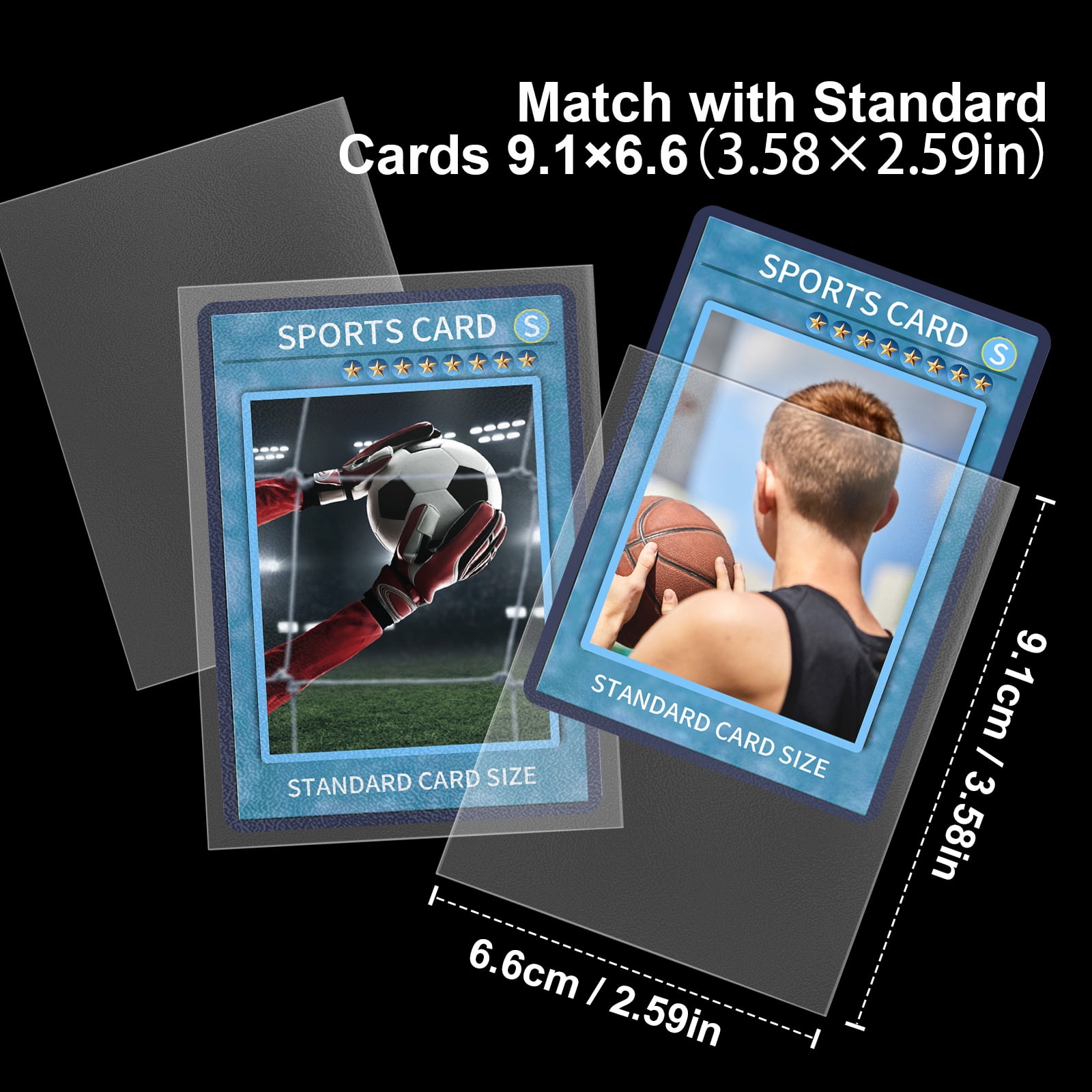 200Pcs Transparent frosted Card Sleeves For Trading Card, For Standard Size  Game Cards, Soft Matte,Compatible With Baseball Cards, Sports Cards, Game  Cards - Walmart.com