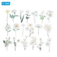 thumbnail image 3 of Pegatinas de flores de margaritas blancas transparentes de Uxcell, calcomanías de flores claras de PET, paquete de 40, 3 of 6