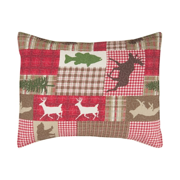 20" x 26" Hillcrest Cabin Cotton Standard Sham - Machine Washable