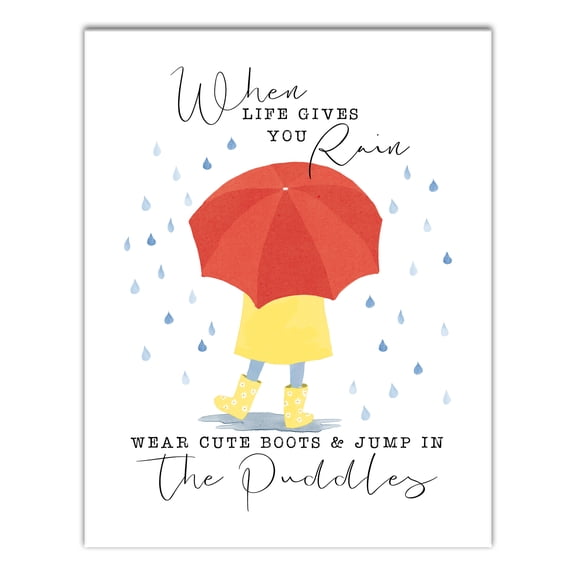 Creative Products When Life Gives You Rain 11x14 Canvas Wall Art