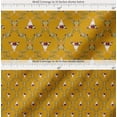 thumbnail image 2 of Soimoi Gold Cotton Poplin Fabric Floral & Cow Skull Head Damask Print Fabric by the Yard 42 Inch Wide, 2 of 7