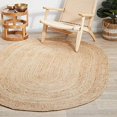 thumbnail image 2 of Natural Fiber Braided Oval Vintage Area Rug - Handmade Sisal Jute Rug (2x3 Feet, Brown), 2 of 2
