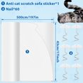 thumbnail image 4 of Cat Anti Scratch Tape 17197inch Transparent PVC Anti Chat Scratch Meubles Protecteur Invisible Autocollant Pelable Cat Training Protectors Tape pour Lit Cuir Canapé Portes Chaises, 4 of 11