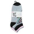thumbnail image 2 of Just Me Women's 6 Pair Pack Chevron and Check Pattern Low Cut Socks - Womens - Female, 9-11, Assorted, 2 of 2