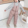 thumbnail image 5 of URMAGIC URMAGIC 6M-4T Baby Boy Girl Winter Warm Snow Pants Bib Puffer Overall Jumpsuit Down Skiing Pants, 5 of 9