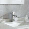 thumbnail image 6 of Wonline 36in. White Bathroom Vanity Cabinet Ceramic Undermount Sink Back Splash, Equipped with Chrome Faucet Drain and Mirror Vanities Set, 6 of 9