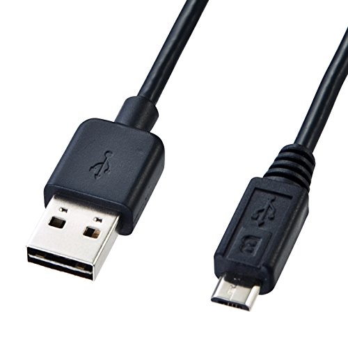 SANWA SUPPLY Doublesided Micro USB Cable (MicroB) Black 0.2m KURMCB02// Data