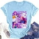 thumbnail image 1 of Moonsky Camiseta unisex Huntrix Dem-0n, colores cómodos, camiseta Huntrix para niñas, camiseta Mira Rumi Joey, merchandising, regalo juvenil para fans del K-pop (Azul claro XL), 1 of 3