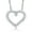 White, variant on 925 Sterling Silver White Lab Grown Diamond Heart Shape Pendant Necklace for Women with 18 inch Chain