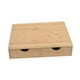 thumbnail image 3 of Cajón de bambú organizador de escritorio con 2 pequeños cajones compactos soporte para máquina de cafeteras para productos de artículos de tocador de, 3 of 9