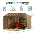 thumbnail image 5 of Little Cottage Co. 8x14 Classic Gable Shed, Outdoor Wood Storage Shed Do-It-Yourself Precut Kit, 5 of 13