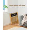 thumbnail image 4 of Natural Bamboo Luggage Rack - Folding Suitcase Stand with Storage Shelf, Heavy-Duty Holder for Guest Room, Bedroom, Hotel - Holds up to 150lb, 4 of 15
