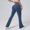 Navy, variant on Jerdar Women's Solid Color Seamless High Waisted And Hip Lifting Sports And Fitness Yoga Pants Flared Pants XS