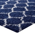 thumbnail image 4 of Modway Solvea Moroccan Trellis 8x10 Shag Area Rug in Navy and Ivory, 4 of 7