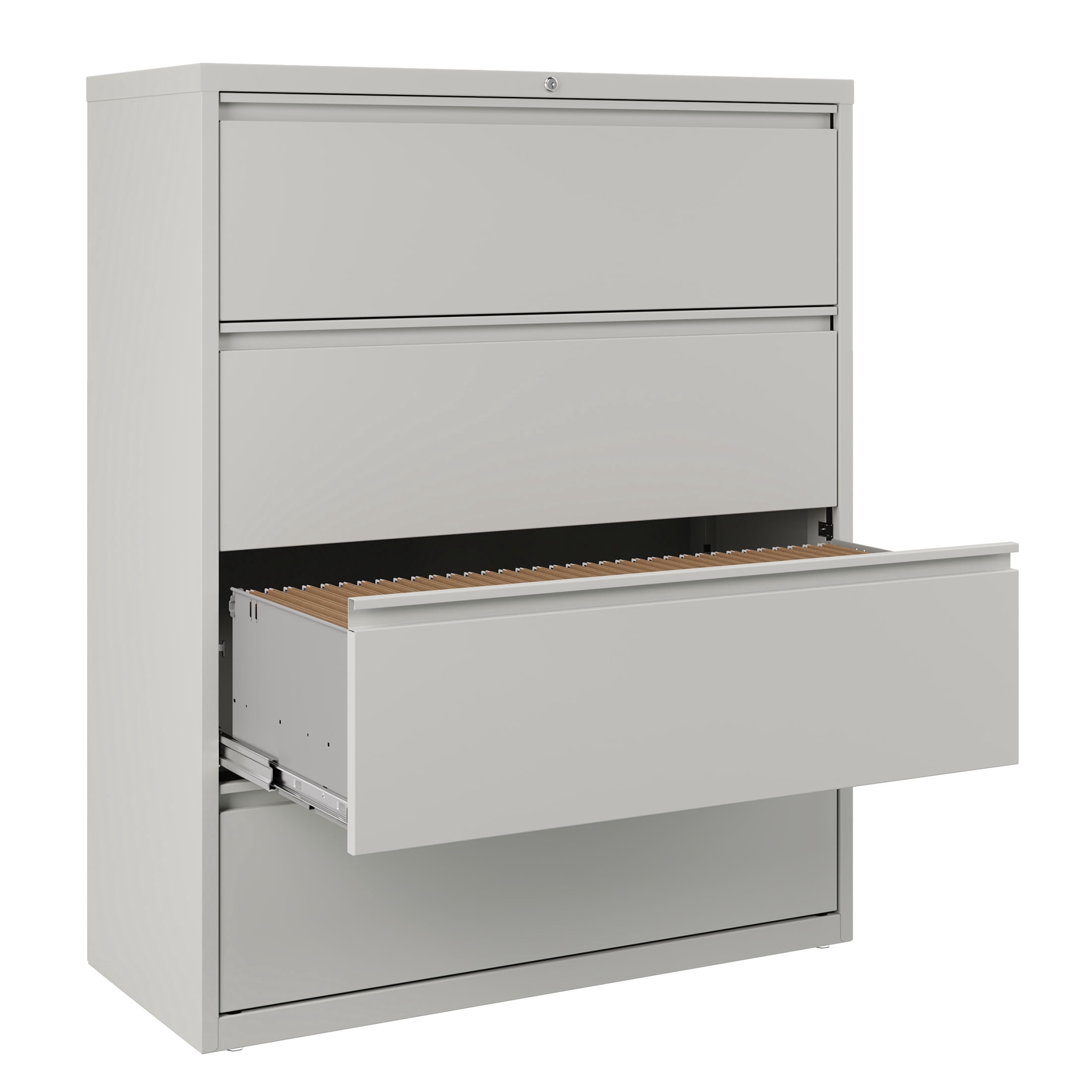 Hirsh 42 inch Wide 4 Drawer Metal Lateral File Cabinet for Home and Office, Holds Letter, Legal and A4 Hanging Folders, Gray