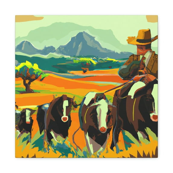 Herding the Churned Earth - Canvas