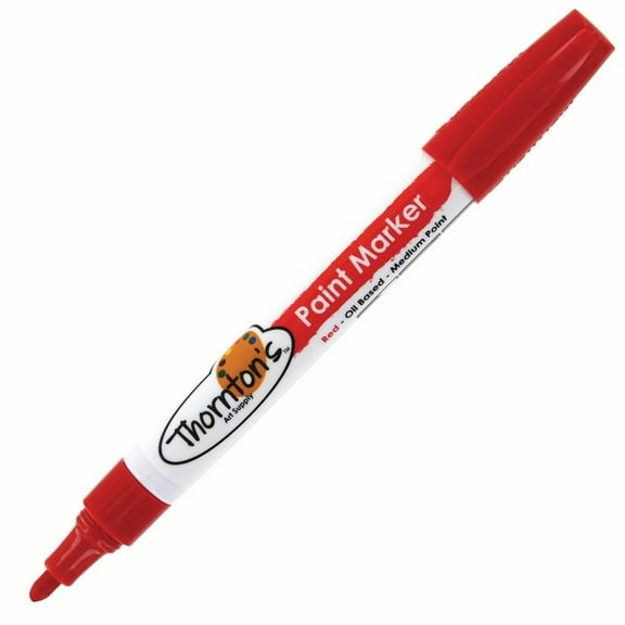 Thornton's Art Supply Oil-Based Paint Marker, Medium Point, Orange Ink