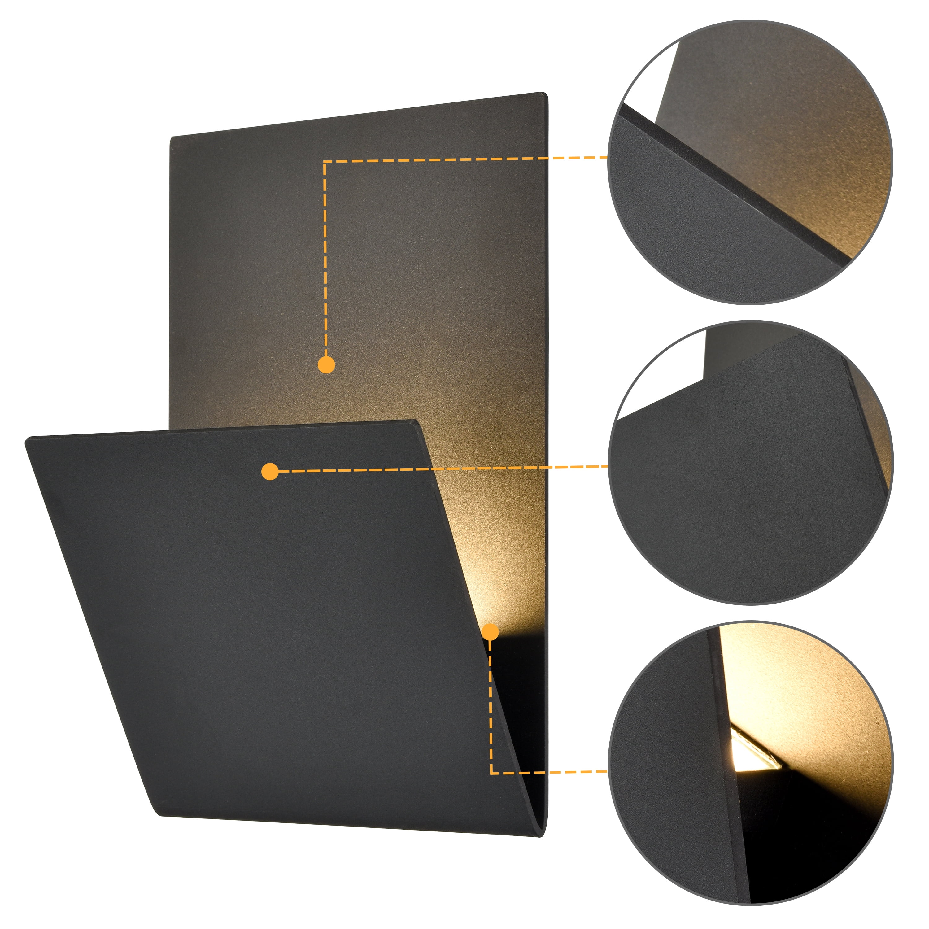C Cattleya 11 in. Matte Black LED Outdoor Wall Light