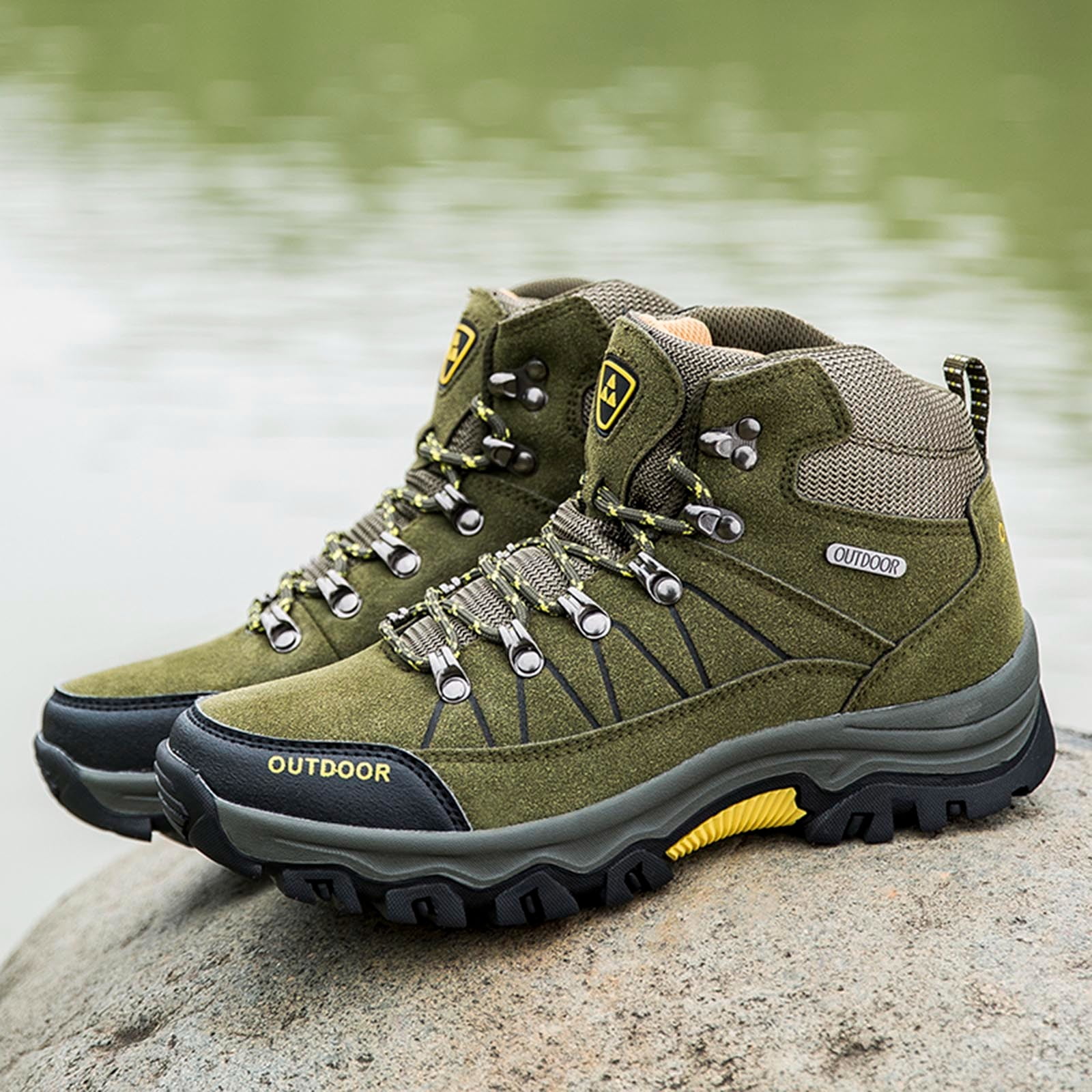 Sopiago Mens Running Shoes Hike Footwear Barefoot Mens Waterproof, Non-Slip Hike Shoes A,42
