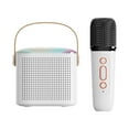 thumbnail image 1 of Portable Bluetooth Speaker with Wireless Microphone, Handheld Mics Speaker Machine, Portable Speaker System for Playroom Family Outing Y1 White Single Mic, 1 of 8