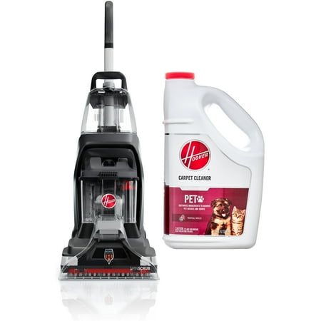 Hoover PowerScrub XL, Upright Carpet Cleaner Machine, FH68010, 1 Count, New Condition and Hoover Paws & Claws Pet Stain and Odor Remover, Carpet Cleaner Solution, 128 fl oz., New, 1 Count