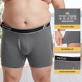 thumbnail image 5 of Big and Tall Mens Underwear, PUTUO Mens Boxer Briefs, Comfort Cotton Stretch Classic Design, Length Moisture Wicking Underwear 4-Pack, Multicolor, 3XL, 5 of 6