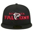 thumbnail image 2 of Men's New Era  Black Atlanta Falcons Overlap Wordmark 59FIFTY Fitted Hat, 2 of 5