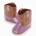 thumbnail image 5 of Baby & Toddler Western Cowboy Boots for Girls Boys Cozy Boots Baby Girl Shoes Non-Slip Crib Shoes for Toddlers Size 6-9 Months, 5 of 9