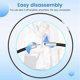 thumbnail image 5 of 2mm Width Skin Rope Necklace Alloy Chain Necklace Black Silver Man Length 51cm, 5 of 5
