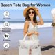thumbnail image 4 of Beach Bag Waterproof Sandproof Women Tote Bag Pool Bag with Zipper for Gym Grocery Travel with Wet Pocket, 4 of 5