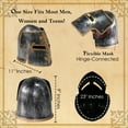 thumbnail image 3 of Nicky Bigs Novelties Silver Knight Armor Crusader Helmet Mask Medieval Adult Costume, 3 of 9