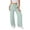 Light Blue, variant on Jaunzuar Summer Pants for Women Straight Leg Elastic Waist Drawstring Pants Loose Versatile Casual Pants with Pockets L