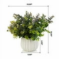 thumbnail image 2 of ENOVA FLORAL Potted Plants Artificial Decor, Artificial Eucalyptus Plants in White Ceramic Pots, Small Potted Fake Plants for Decorations, 2 of 6