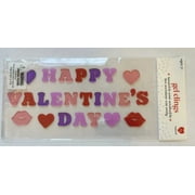 Happy Valentine'S Day Window Gel Clings Hearts Lips Teacher Supply