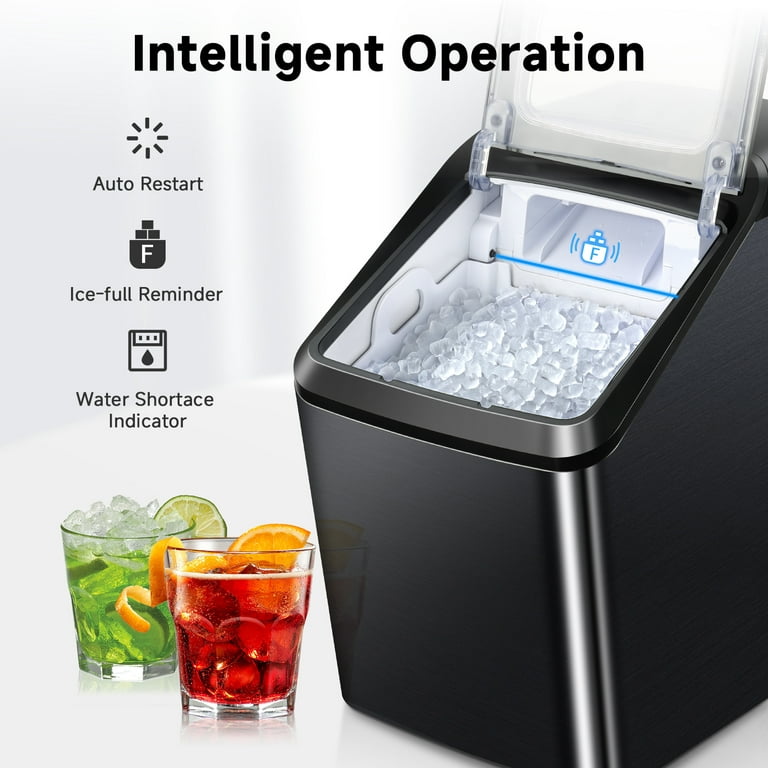 Nugget Ice Maker Countertop, Makes 26lbs Crunchy ice in 24H, 3lbs Basket at  a time, Self-Cleaning Pebble Ice Machine, with Scoop - AliExpress