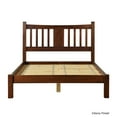 thumbnail image 3 of Grain Wood Furniture Shaker Solid Wood Slat Bed (Cherry, Queen), 3 of 7