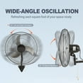 thumbnail image 4 of KFFKFF 20-Inch Wall Mount Fan, 3-Speed High Airflow up to 4650 CFM,  Heavy Duty Metal Industrial Fan for Commercial and Residential Use in Warehouses, Greenhouses, Workshops, and Patios, Black, 4 of 9