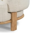 thumbnail image 2 of Pemberly Row Upholstered Traditional Fabric Accent Chair in Cream, 2 of 6