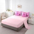 thumbnail image 5 of spefrowx Girly Pink Letter M Queen Bedding for Kids Girls, Kawaii Princess Bow Bedding Comforter Set Queen, Pink Reversible, 7pcs, 5 of 6